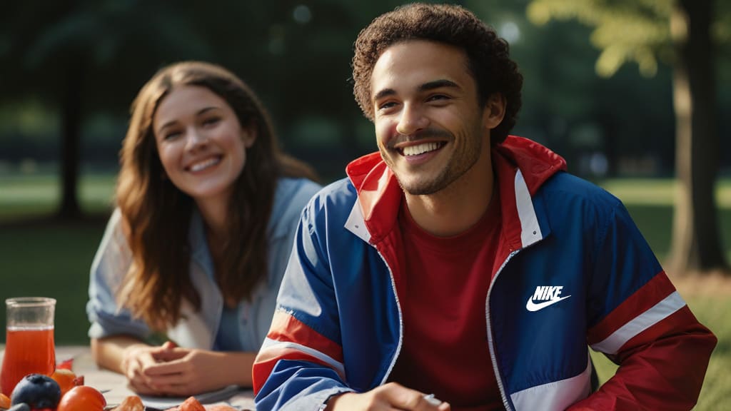 Red White and Blue Nike Windbreaker