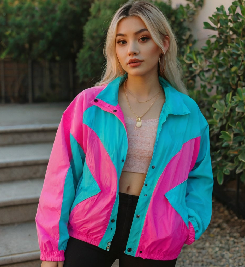 90's neon windbreaker