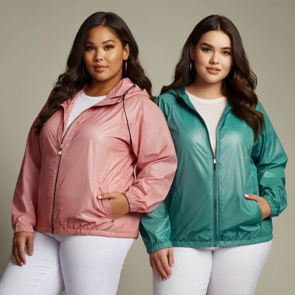 Plus Size Women's Windbreaker Jackets