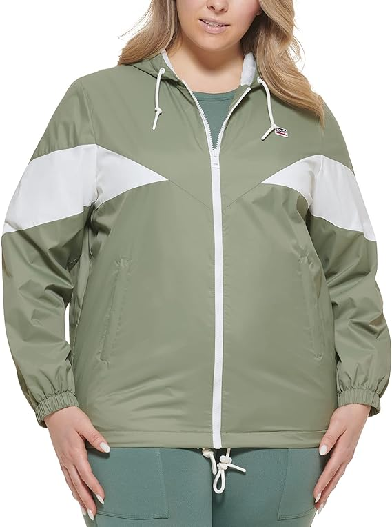 Plus size women's windbreaker jackets
