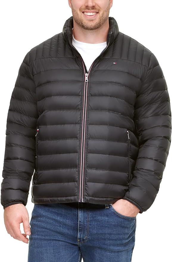 tommy hilfiger men's quilted puffer jacket