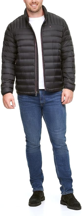 tommy hilfiger men's quilted puffer jacket