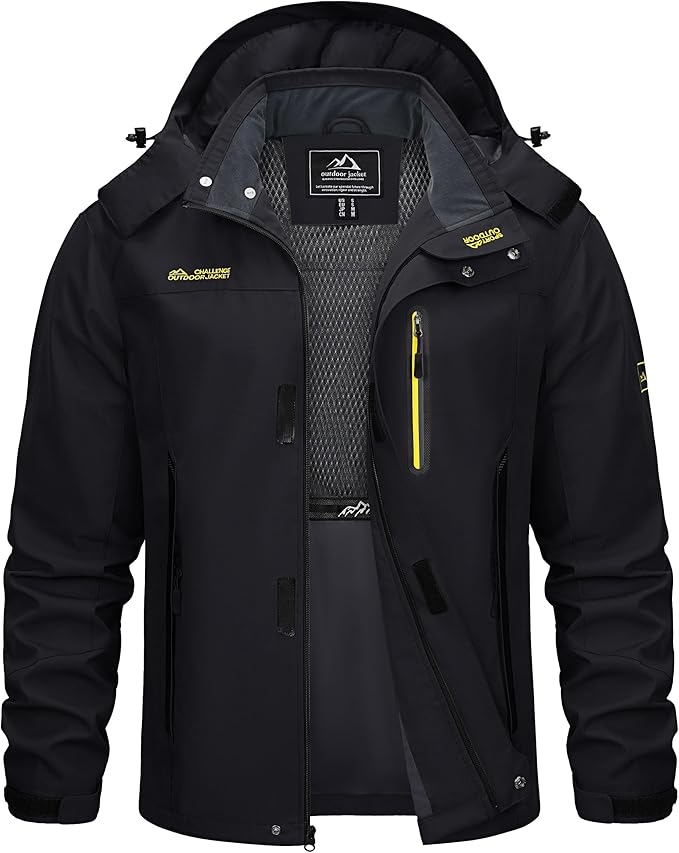 rain jacket with detachable hood