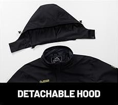 rain jacket with detachable hood