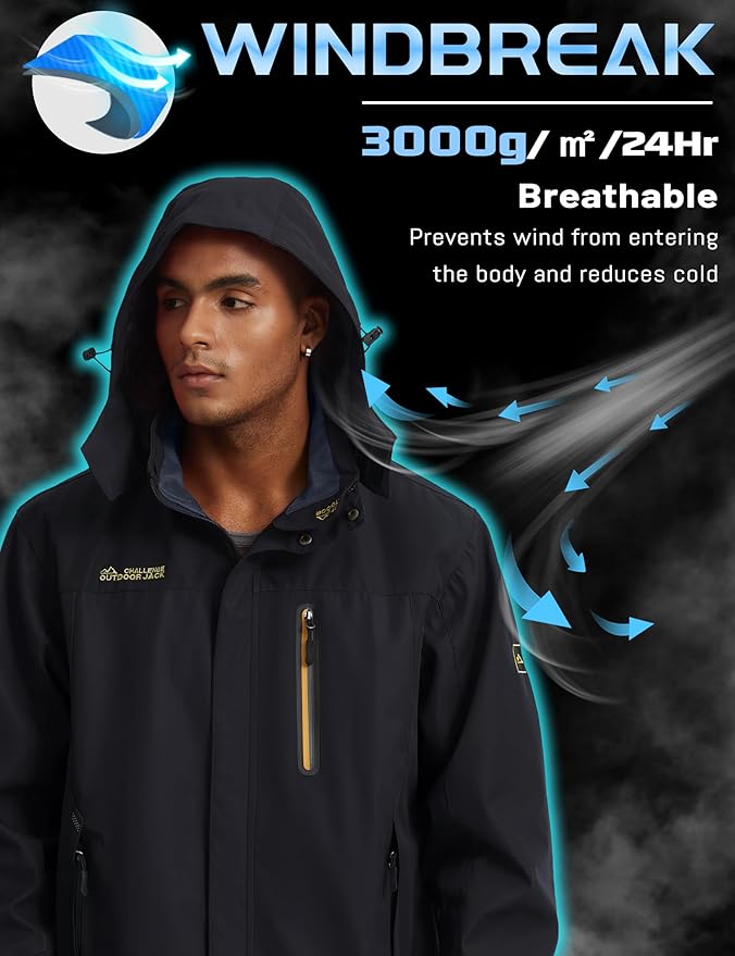 rain jacket with detachable hood