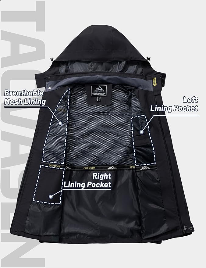 rain jacket with detachable hood