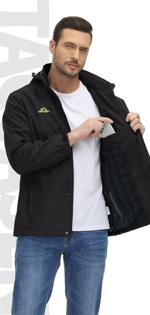 rain jacket with detachable hood